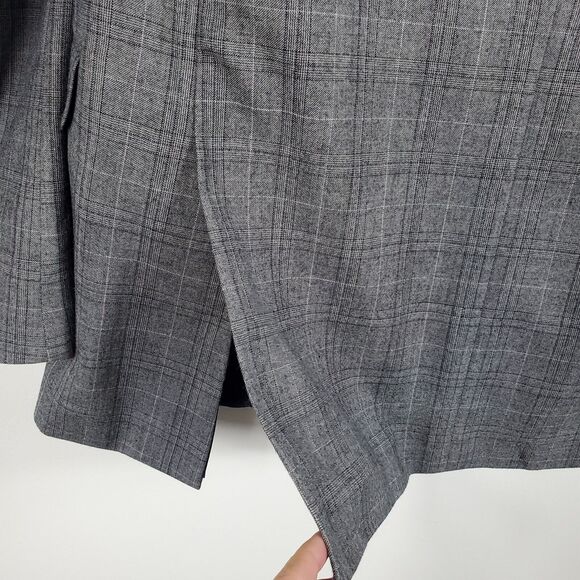 Tommy Hilfiger Adams Wool Blend Blazer Sports Jacket 2 Button Grey Black 42 Long - Picture 8 of 13